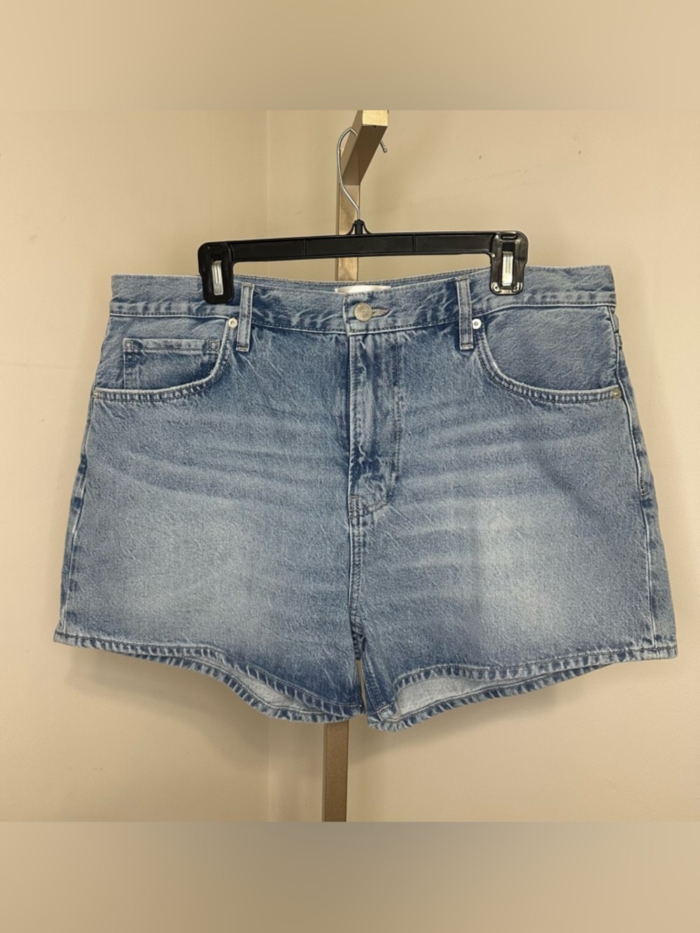 Frame Denim Light Blue High-Rise Jean Shorts